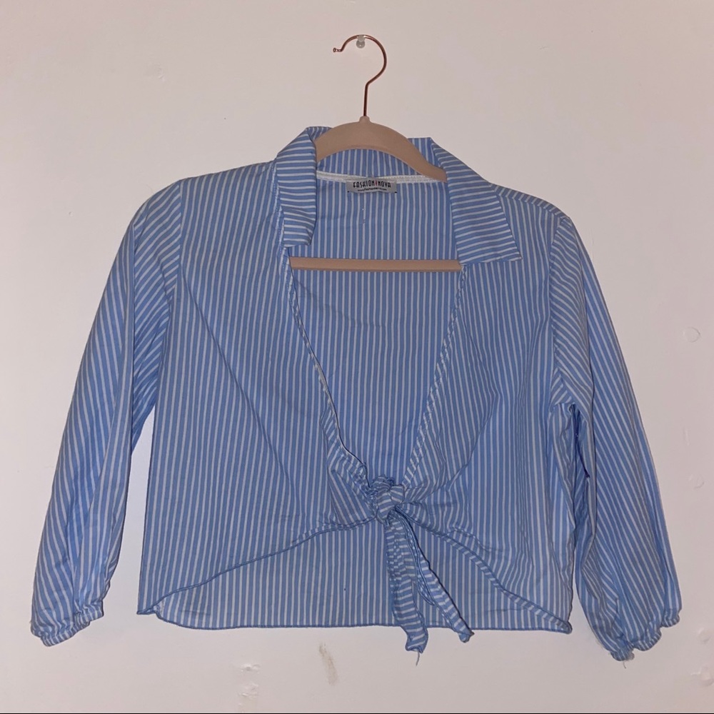 Fashion Nova Tie Crop Top